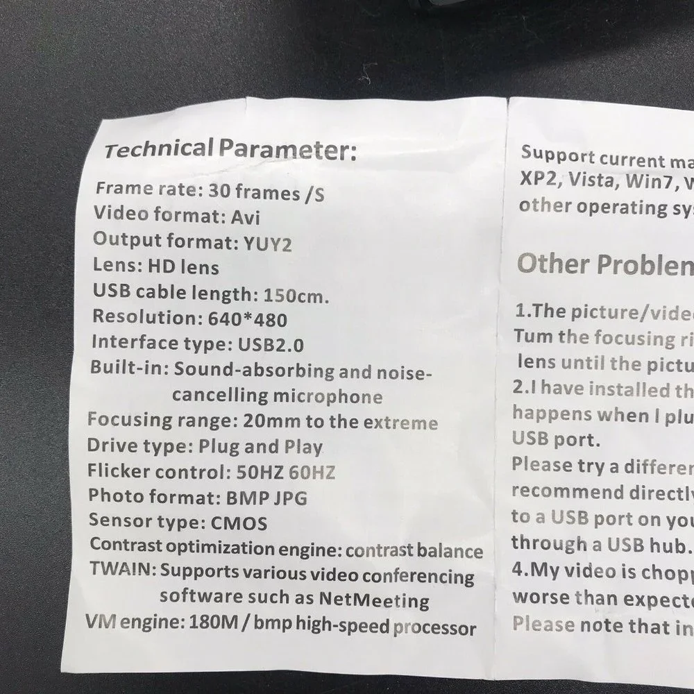 HD Webcam with microphone USB Connection